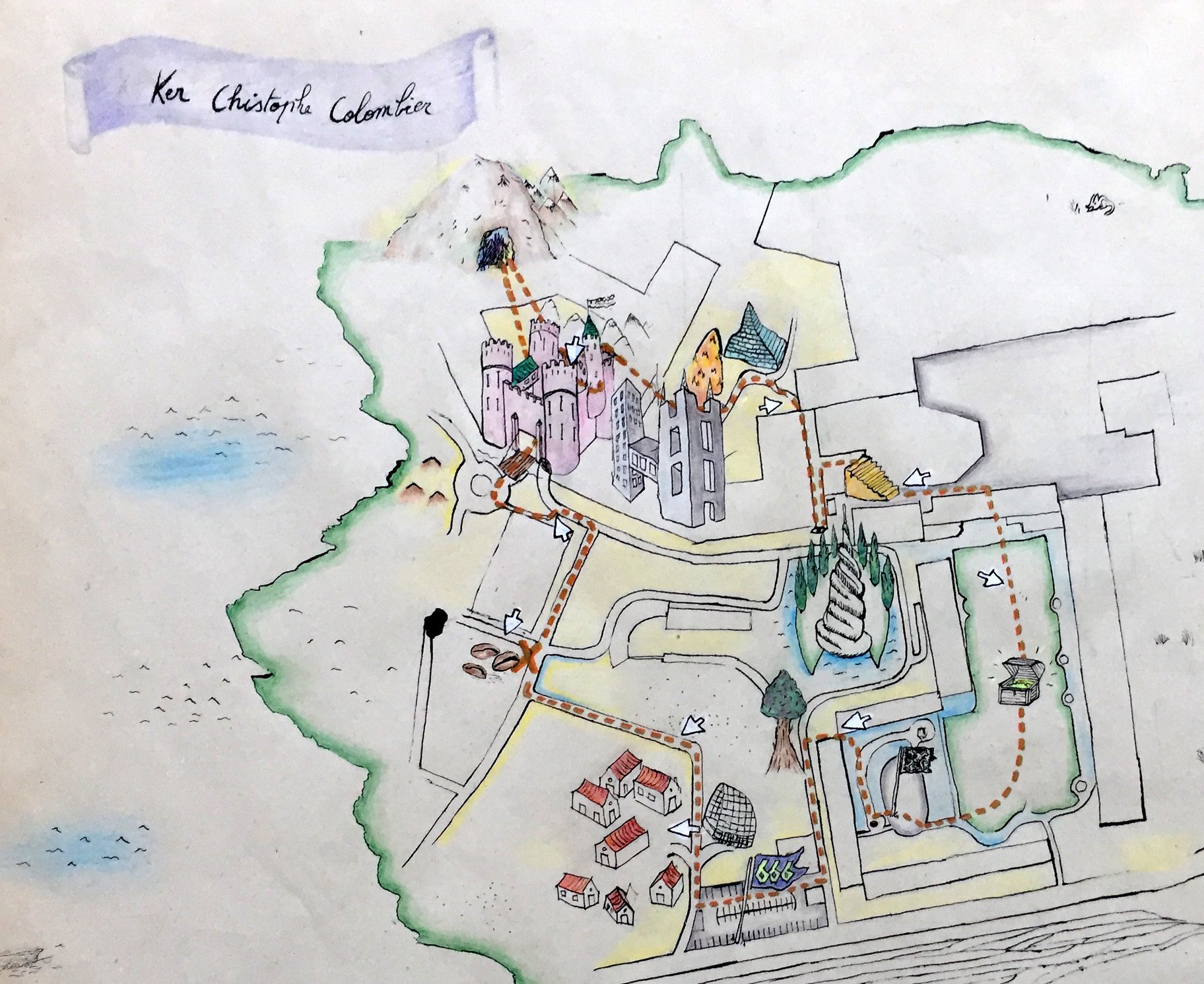 La carte de Ker Christophe Colombier